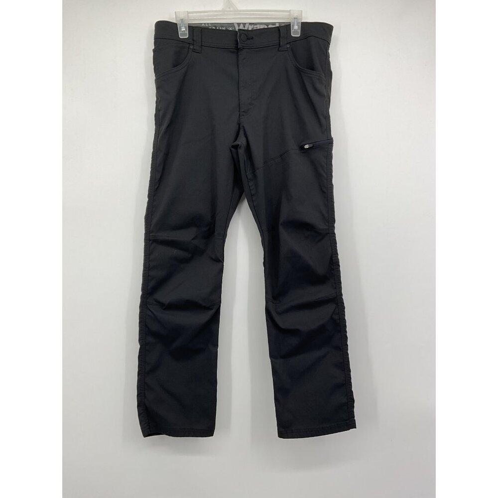 Wrangler All Terrain Gear Mens 34x30 Black Nylon/Spandex Pants Zipper Pocket
